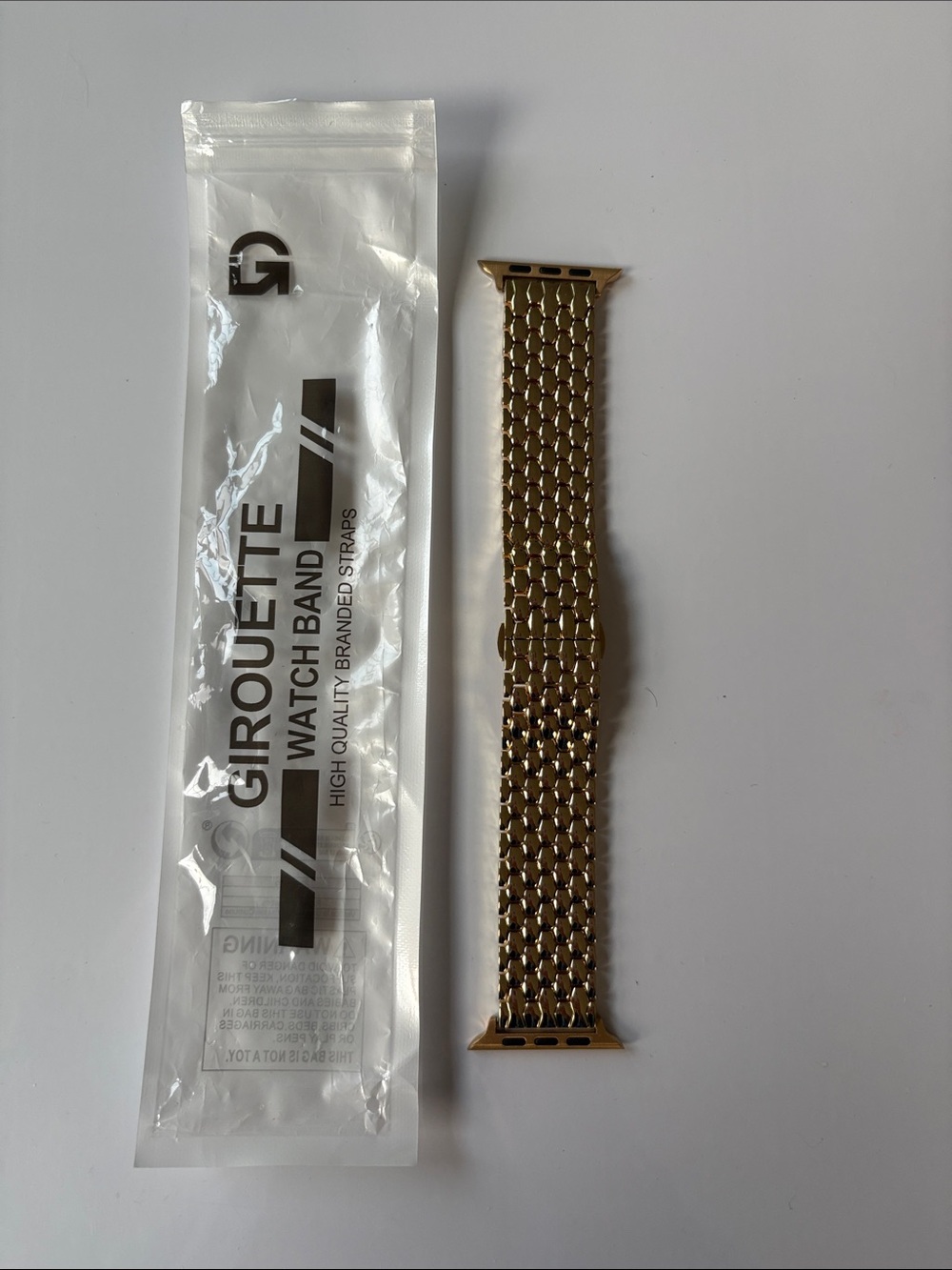 Girouette Stainless Steel Mesh Watch Band for Women - Gold color